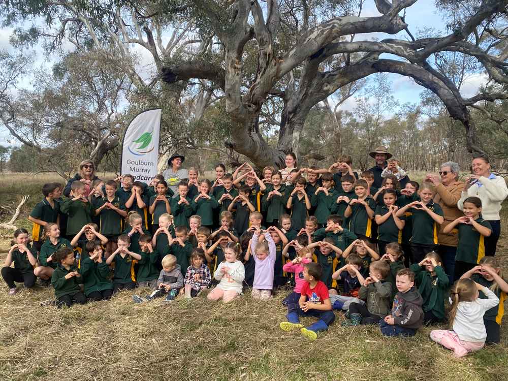 Students from Colbinabbin Primary School and Kinder visit the bush kinder site to celebrate World Turtle Day as part of Goulburn Murray Landcare Network’s Biodiversity Education Aquatic Discovery program.