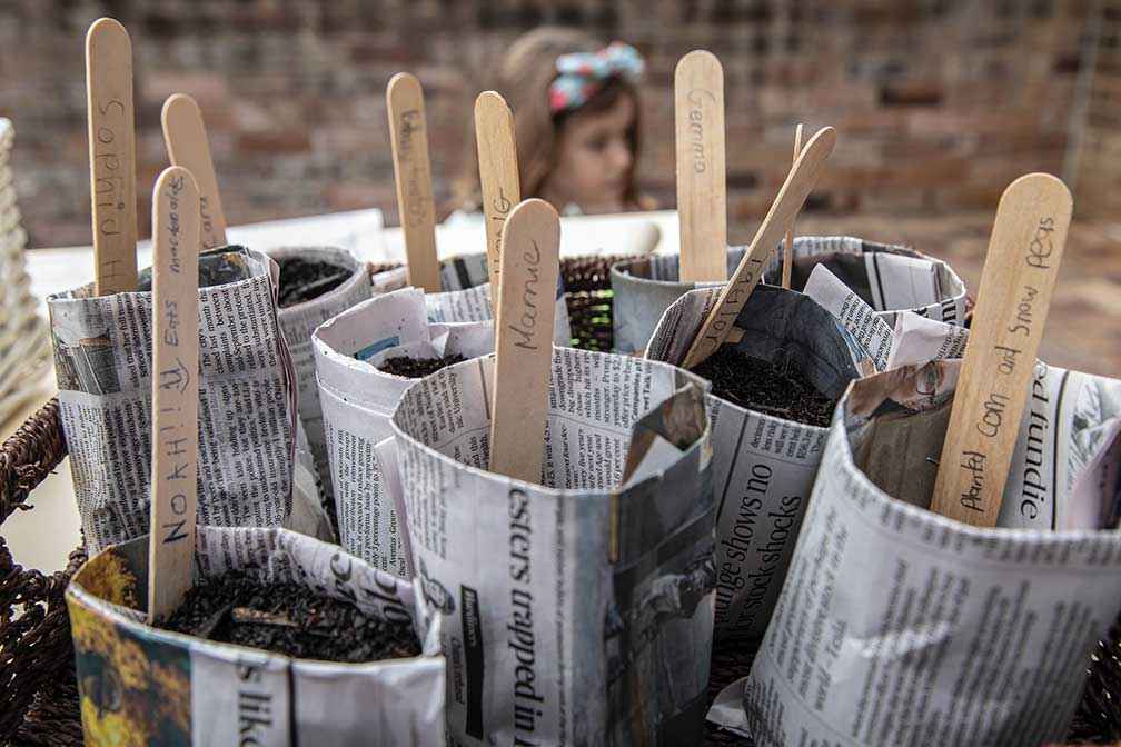 Making seedling pots is a popular activity. A printable instruction sheet is available at the Junior Landcare online Resource Centre.