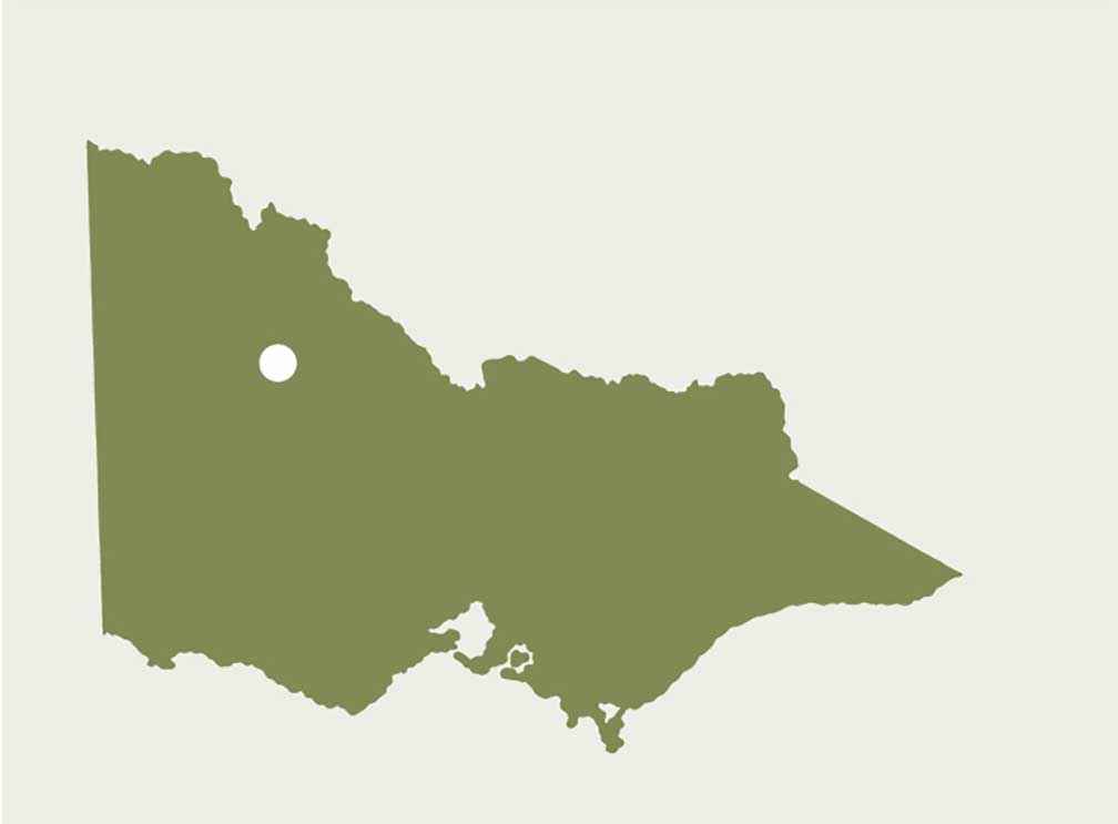 Location of Tchum Lake wetland near Birchip.